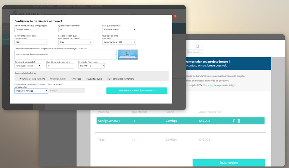 Descubra : A nova ferramenta para seleção de câmeras e criação de projetos do IPMarket