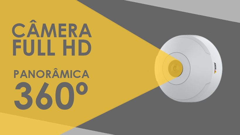 Nova Câmera de vigilância Dome e Panorâmica com conexão IP para lojas e ambientes internos